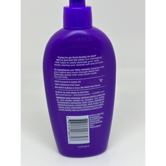 Aussie Miracle Curls Leave-In Detangling Milk 6.7 Fl Oz With Coconut Jojoba Oil - Picture 5 of 5